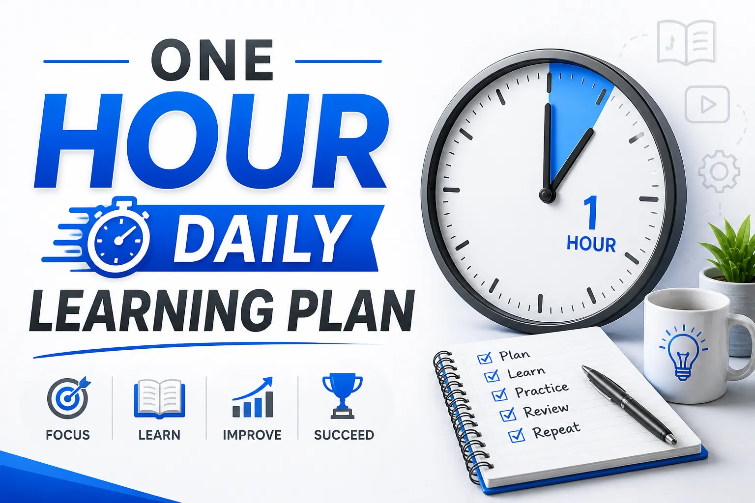 The 1-Hour Daily Learning Plan: From Beginner to Expert